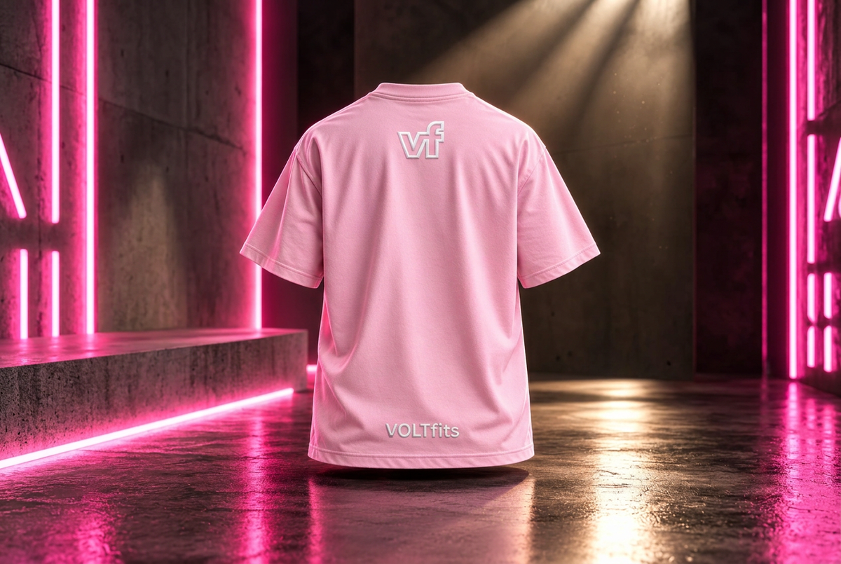 Pink Voltage neon photo in landscape